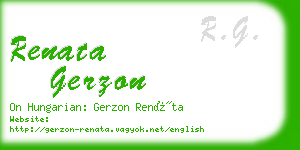 renata gerzon business card